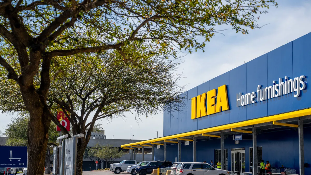 The exterior of an Ikea store