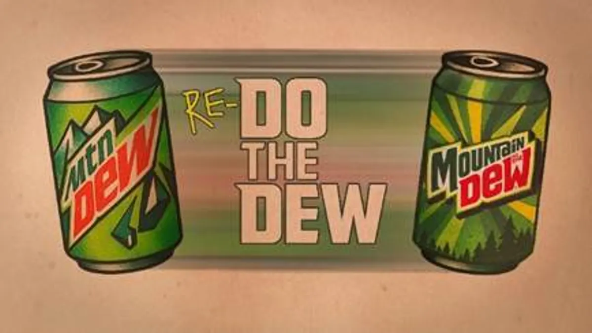Mountain Dew imagery for it's logo refresh and rollout