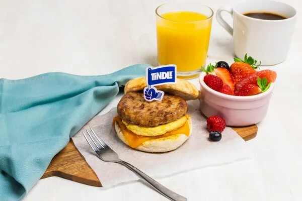 Tindle Foods plant-based breakfast sausage