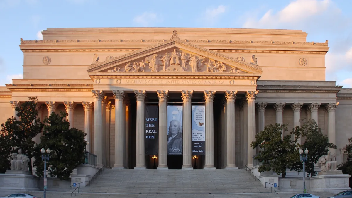 The National Archives Building in Washington, D.C.