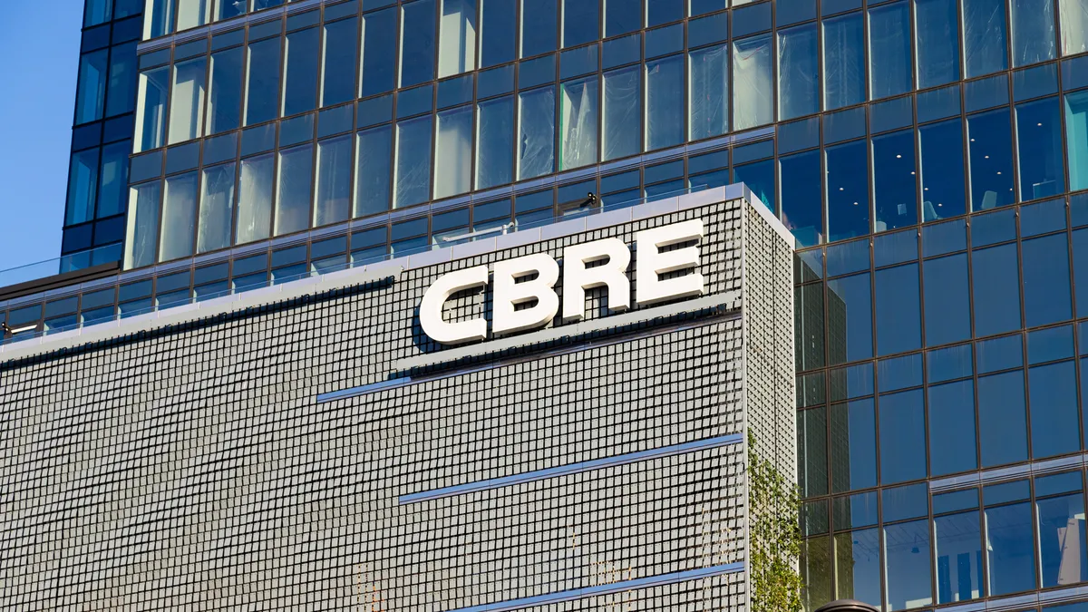 The exterior of CBRE's office in Warsaw, Poland.