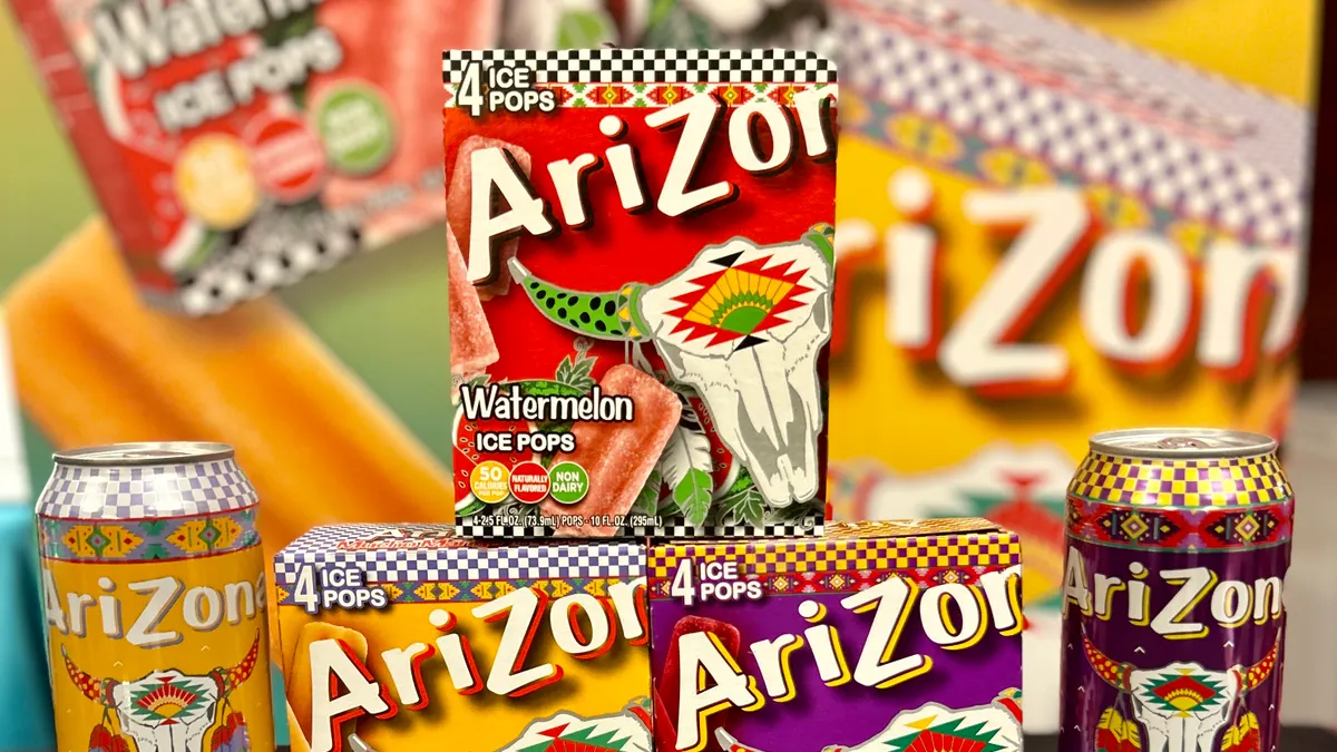 Tea and juice brand AriZona Beverages extends the iconic brand into the freezer aisle with AriZona Ice Pops.