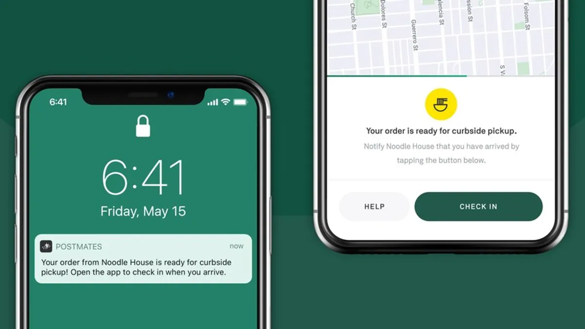 Postmates has added curbside pickup to its app