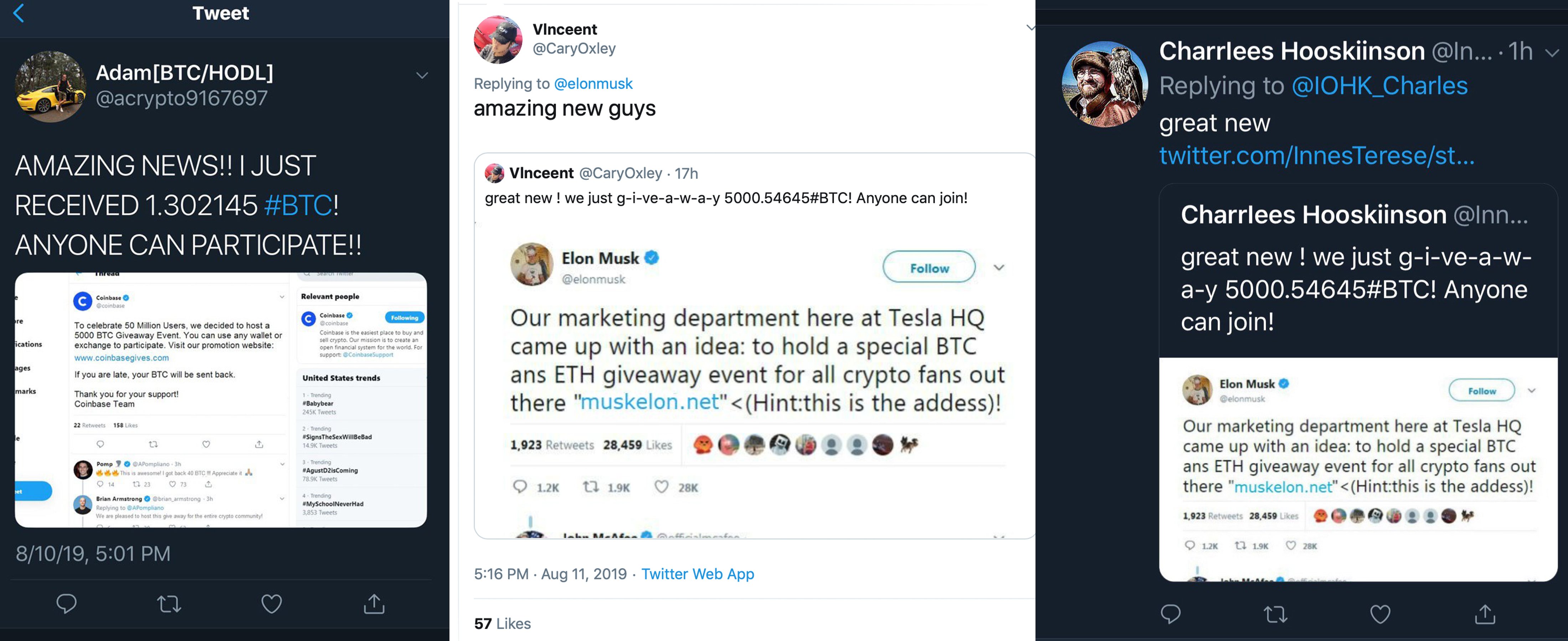 Twitter crypto scams