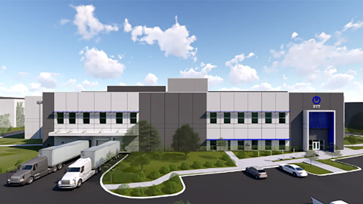 Rendering of the 24 megawatt data center in Ashburn, Virginia for NTT