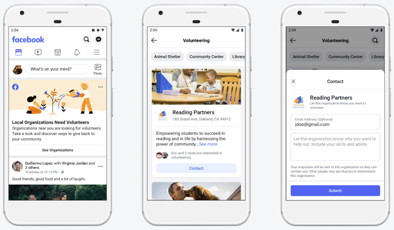 Facebook charity tools
