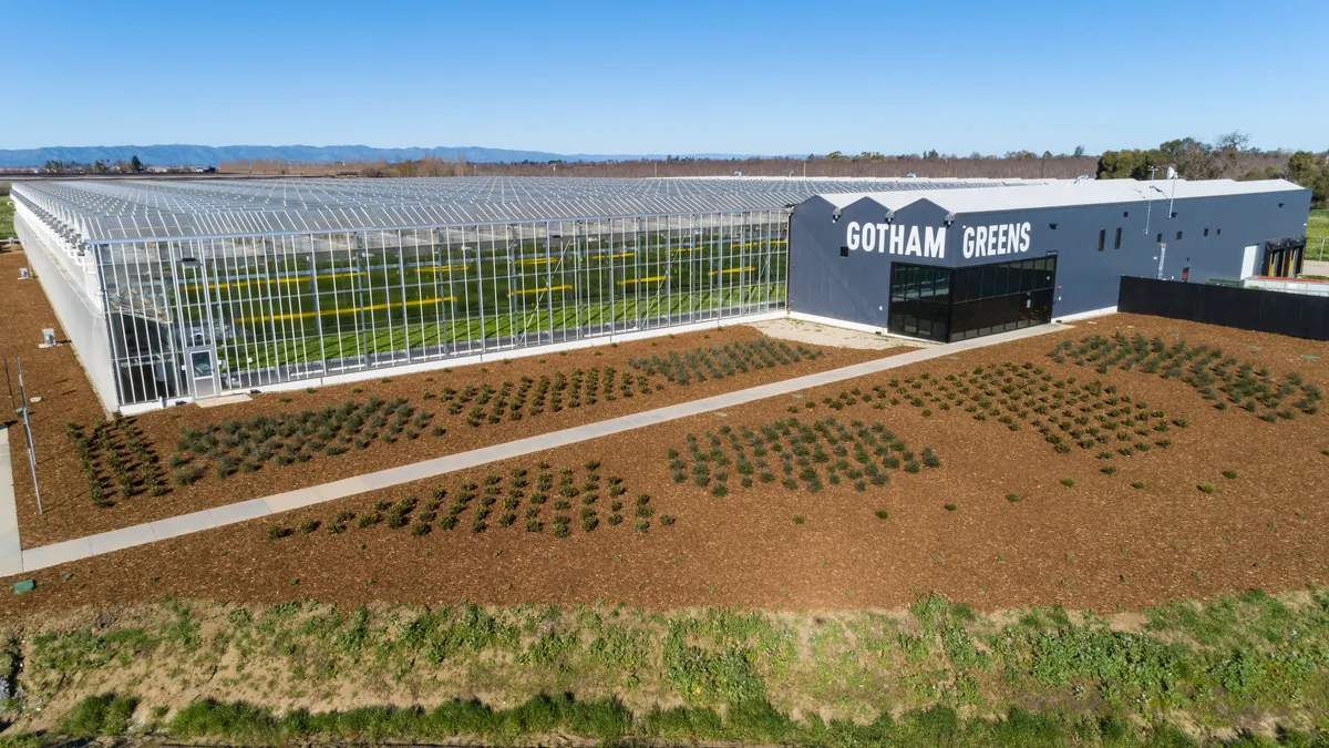 Gotham Greens' greenhouse in Davis, California.