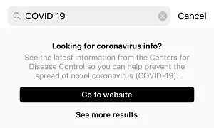 Threads COVID search