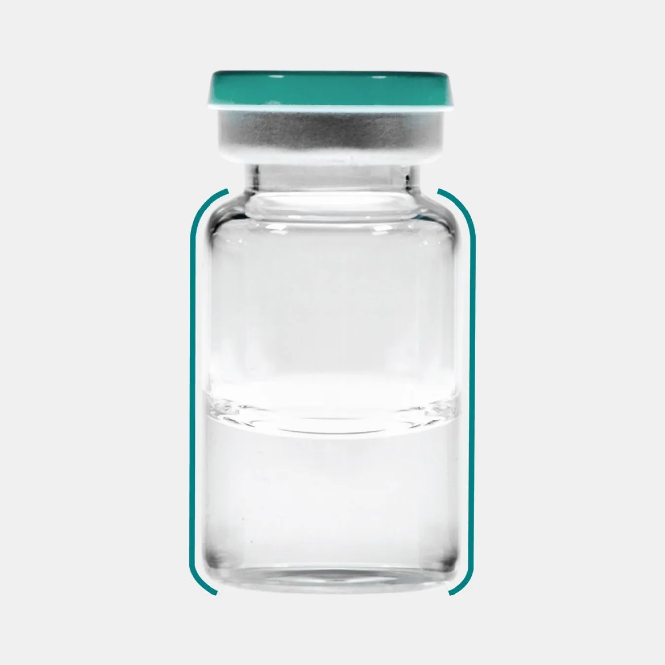 Close-up shot of a Corning medical vial.