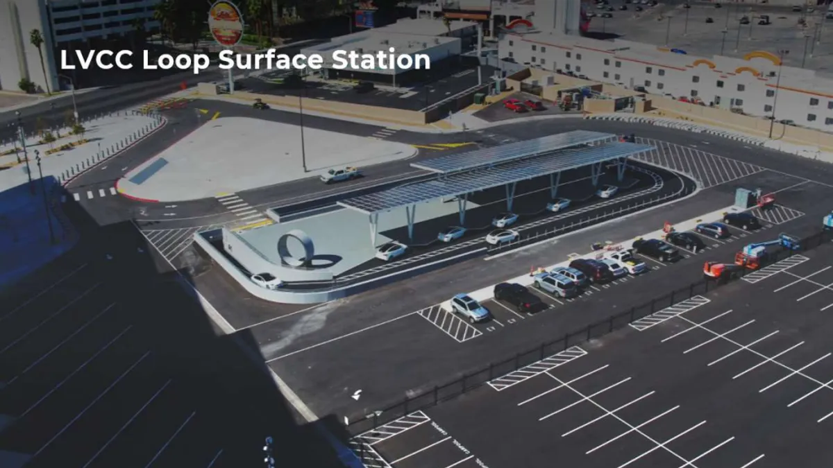 Rendering of Boring Co. surface station.