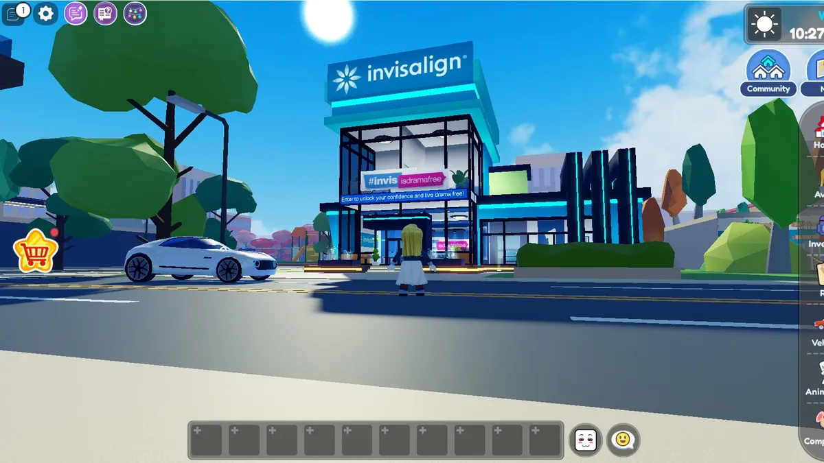 Invisalign's Roblox Livetopia storefront