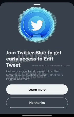 Tweet editing