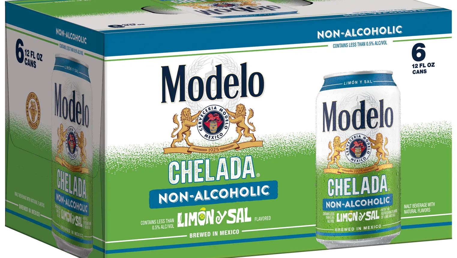 A six-pack case of Modelo Nonalcoholic.