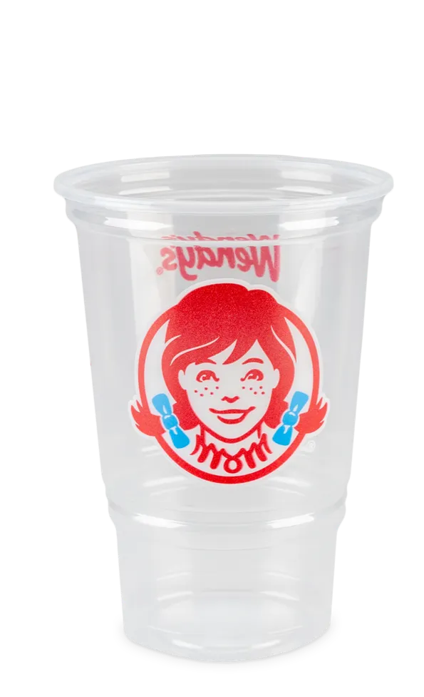 Wendy’s cups made with 20% ISCC-certified, recycled plastic (on a mass balance basis)