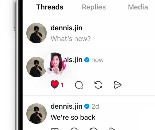 Threads custom likes