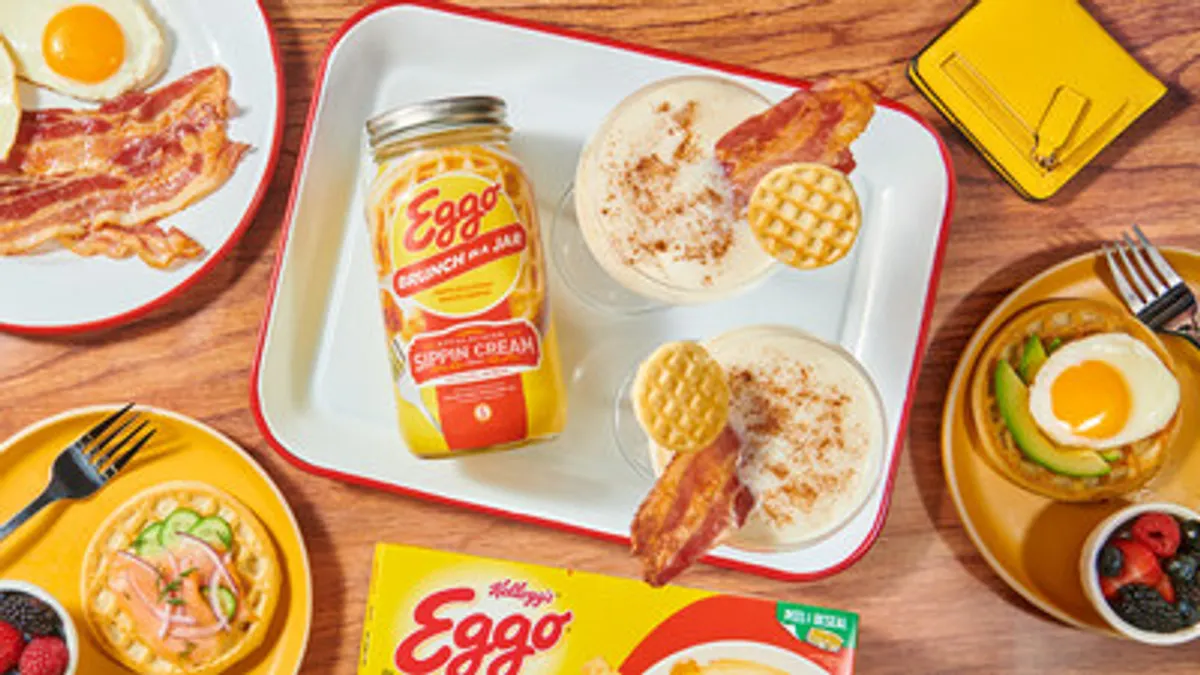 A brand image of the Eggo brunch cocktail.