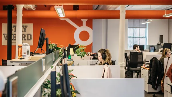 Workers in a HubSpot office