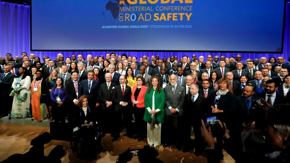 Attendees at the Global Ministerial Conference on Road Safety in Stockholm, Sweden