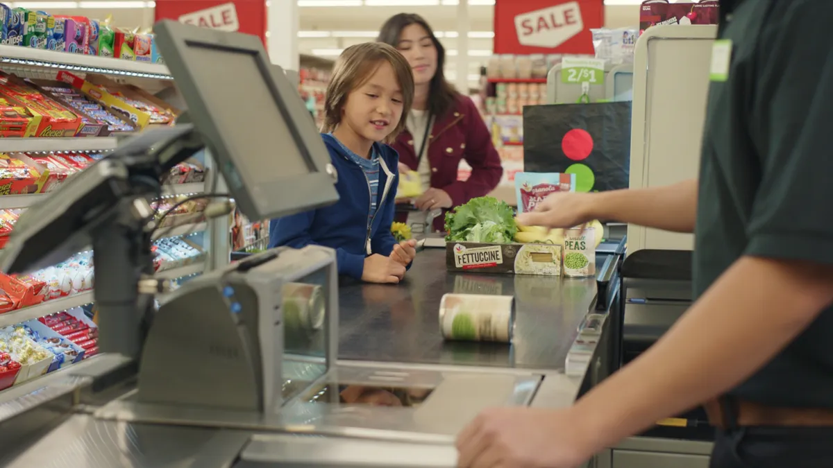 Supermarket checkout stand