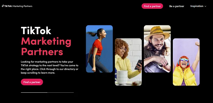 TikTok Marketing Partners website