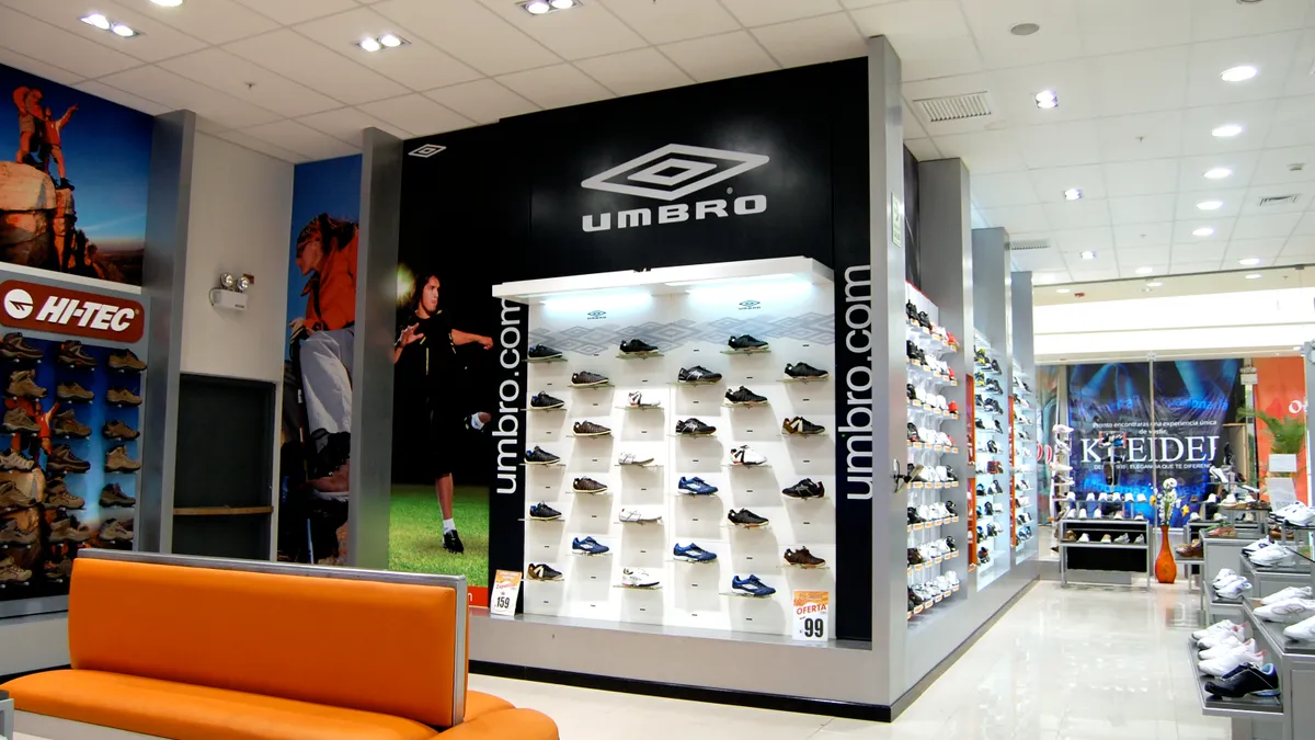 Umbro store end cap