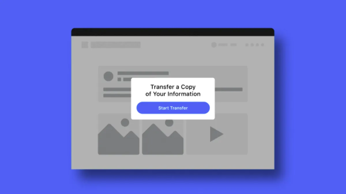 Facebook content transfer