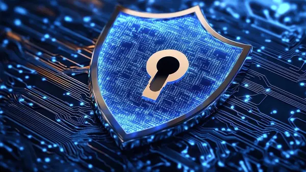 A graphic designed image of a lock