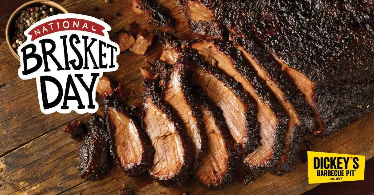 An add for Dickey's Barbecue Pit's Brisket Day promotions
