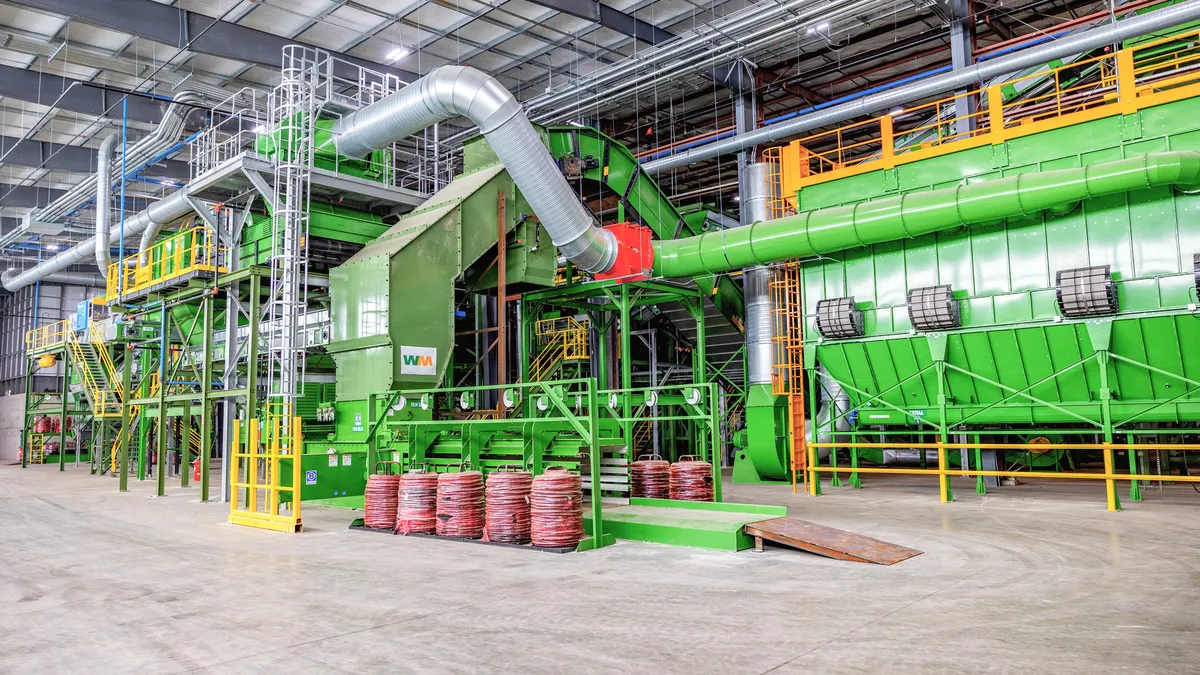 Equipment in WM's MRF in Cleveland, Ohio