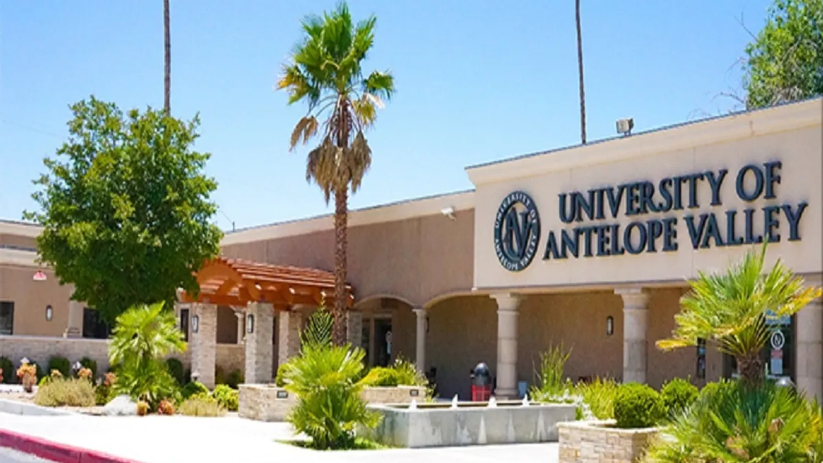 A facade for the University of Antelope Valley