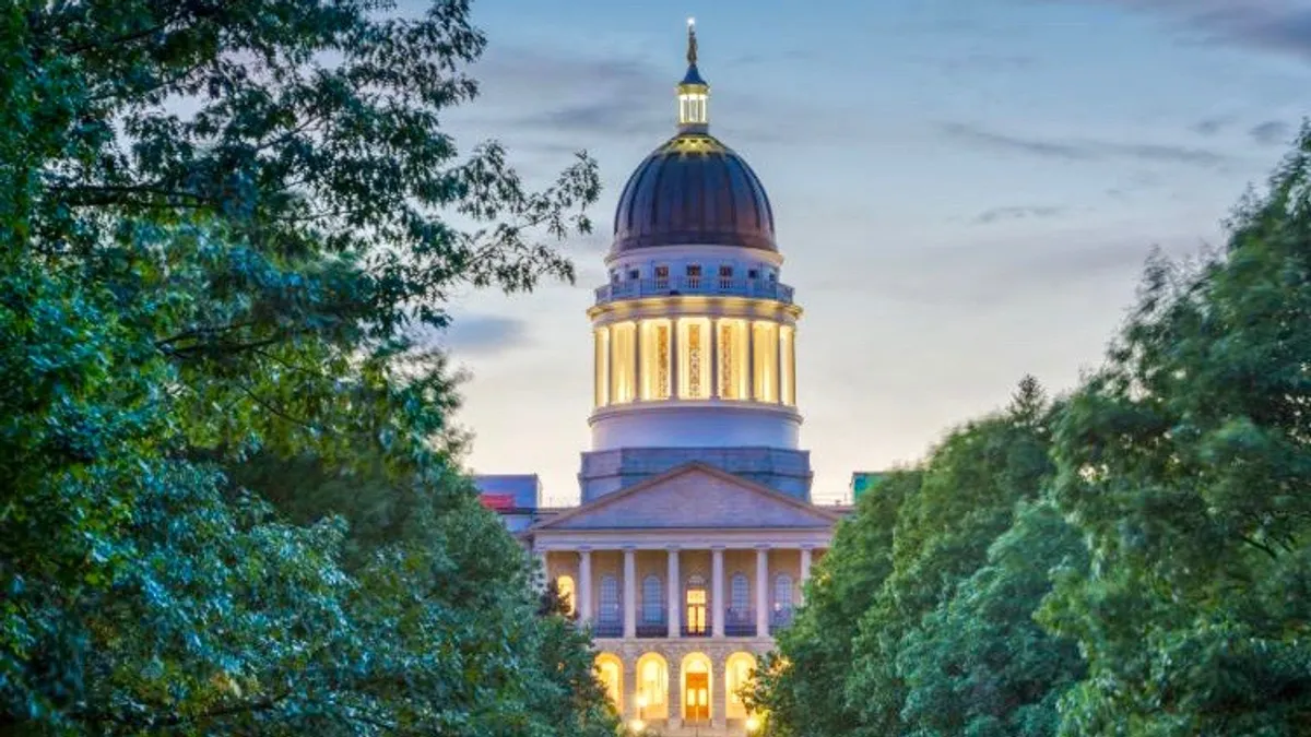 Maine State House from Capitol Park in Augusta