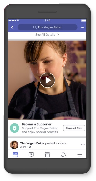 Facebook fan subscriptions