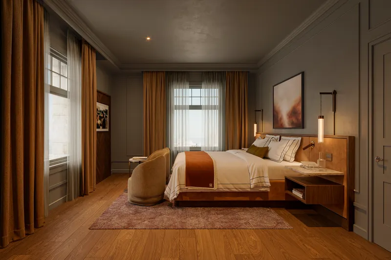 A rendering of The Huntington Hotel