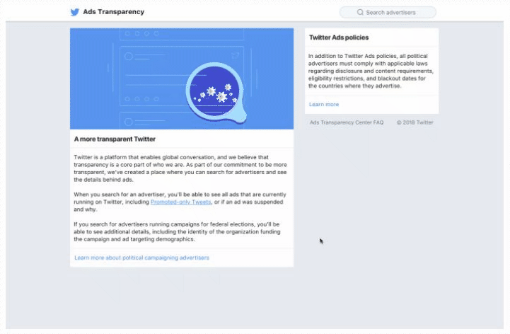Twitter's Ads Transparency Center