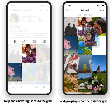 Instagram Tests Option to Rearrange Profile Grid Displays