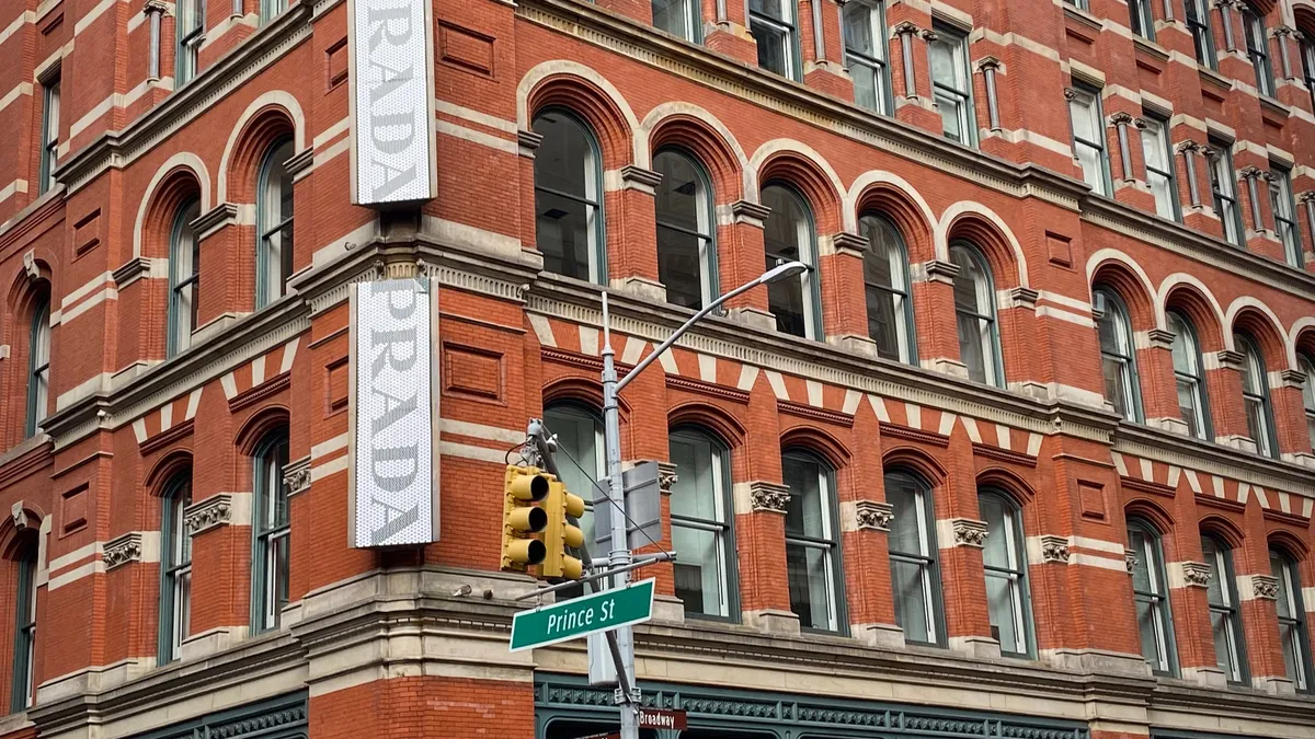 Prada storefront in New York City.