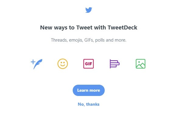 TweetDeck update
