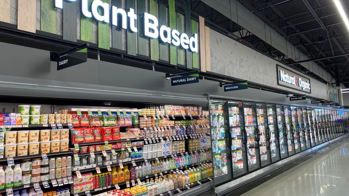 Plant-based section at The Giant Company's store in Doylestown, Pennsylvania