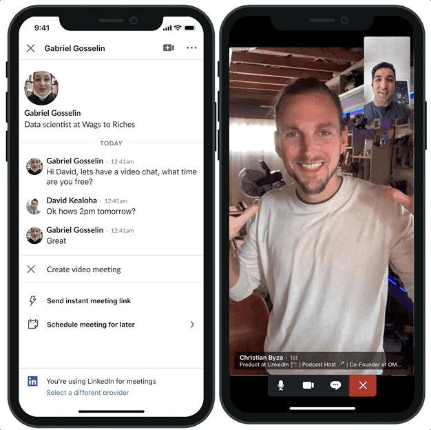 LinkedIn video meeting
