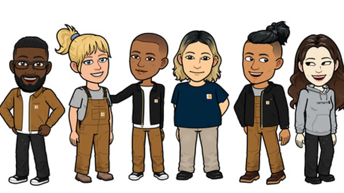 Snapchat Carhartt Bitmoji collection