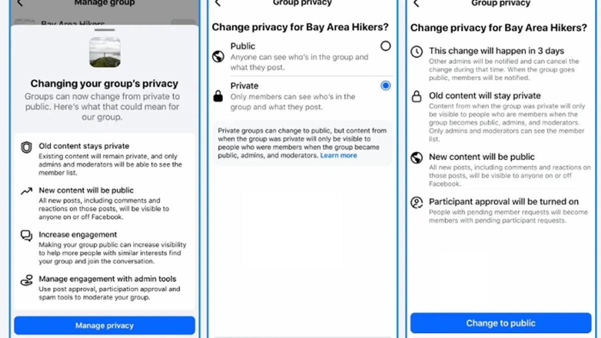 Facebook groups privacy