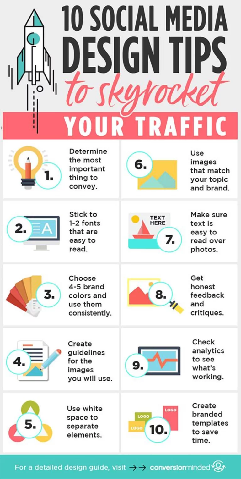 10 social media tips infographic
