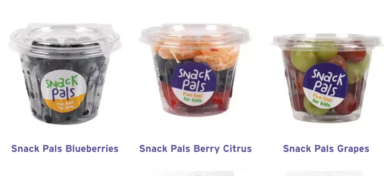 Hannaford Snack Pals packaged produce