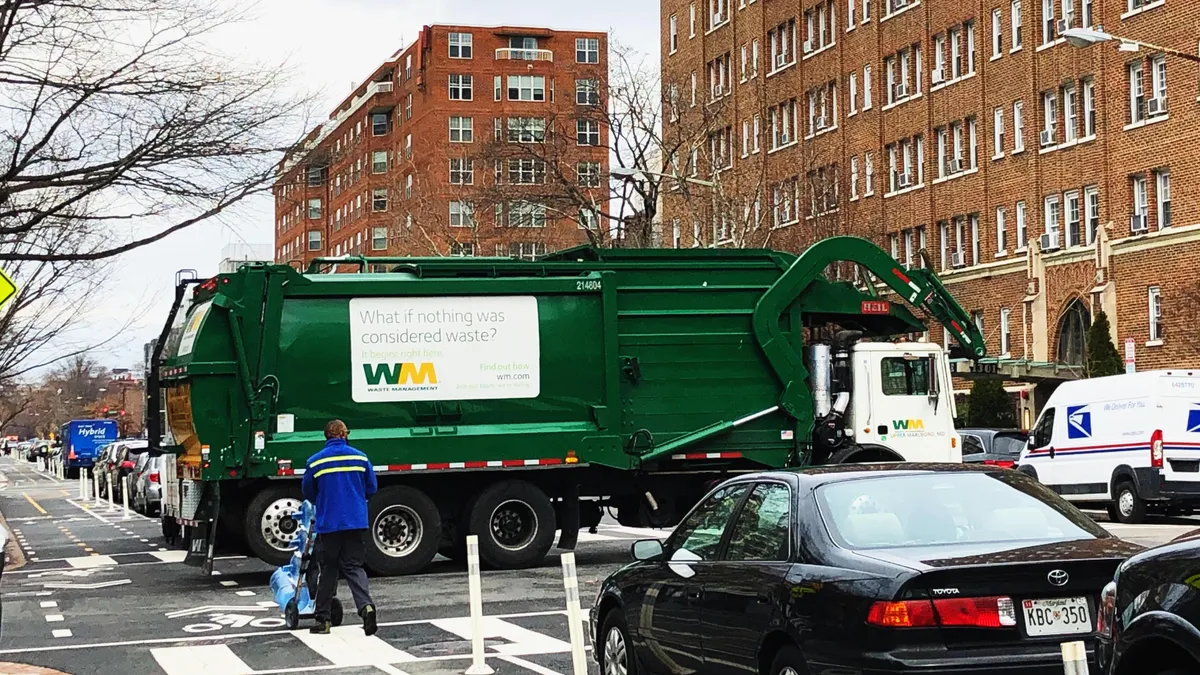 Waste Management truck in Washington, D.C.