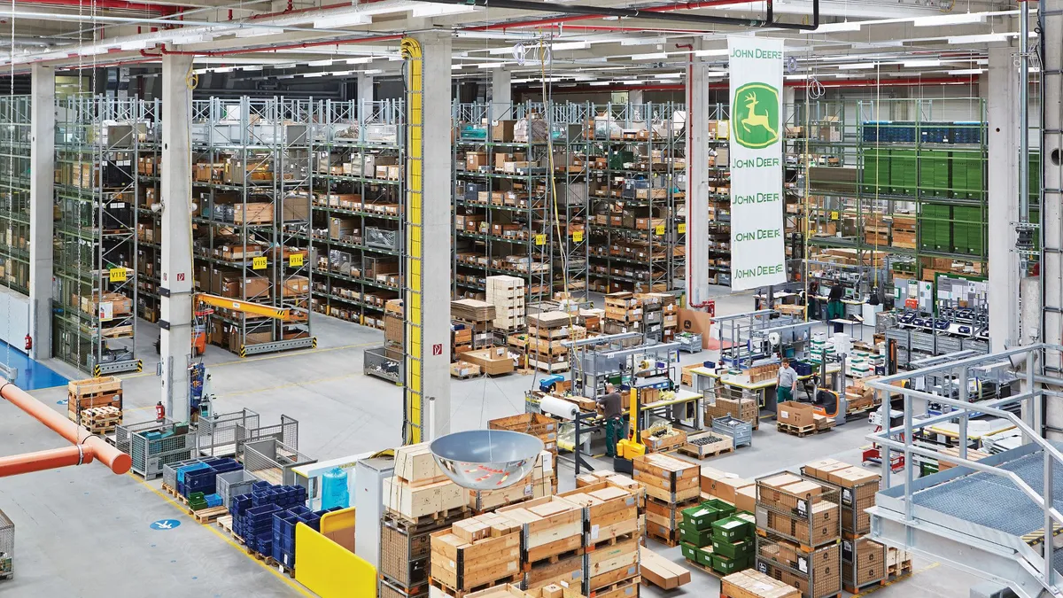 An inside view of a John Deere production site.