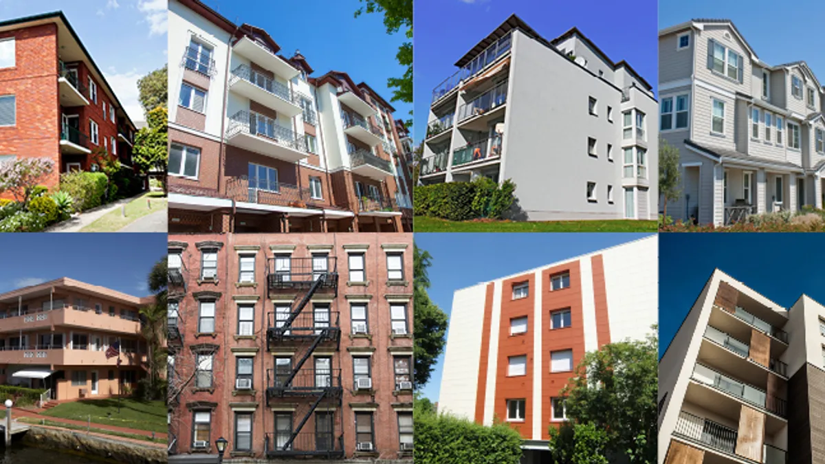 Multiple images of multifamily property throughout the country