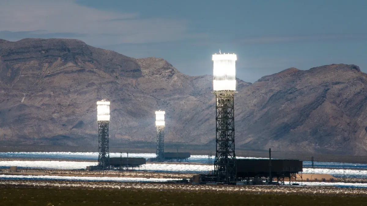 The Ivanpah Solar Project, owned by NRG Energy, Bright Source Energy, Bechtel and Google.