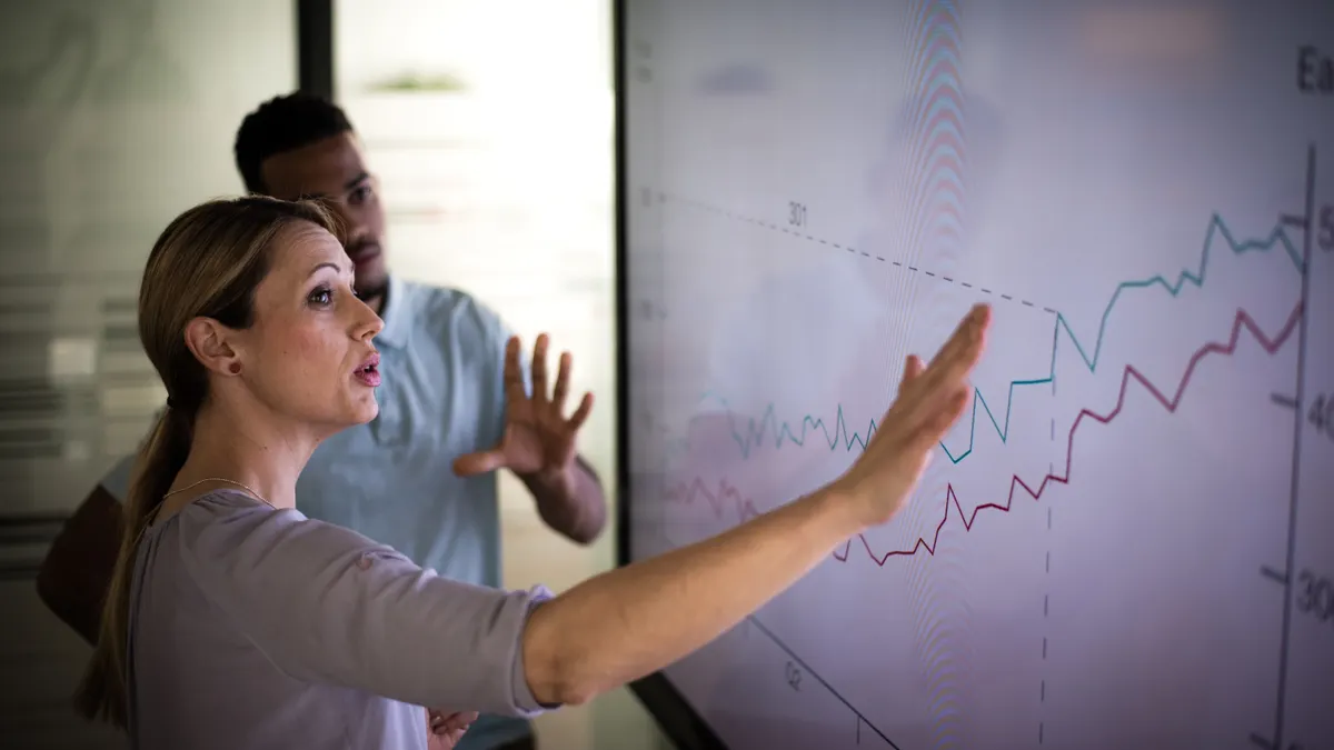 Business presentation - stock photo