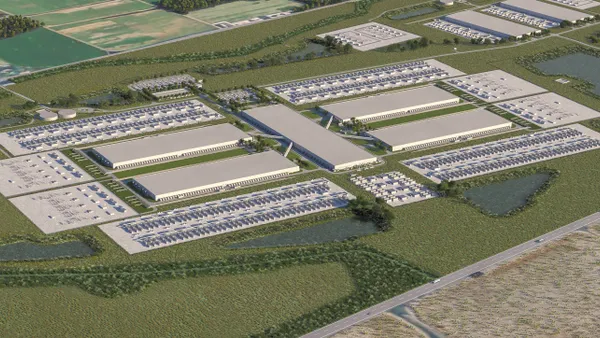 Rendering of Meta data center near Monroe, Louisana