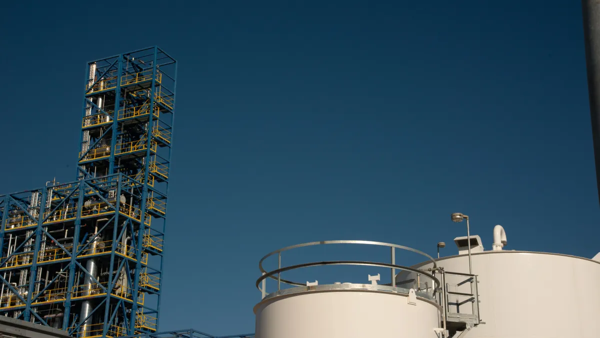 A fuel plant is seen